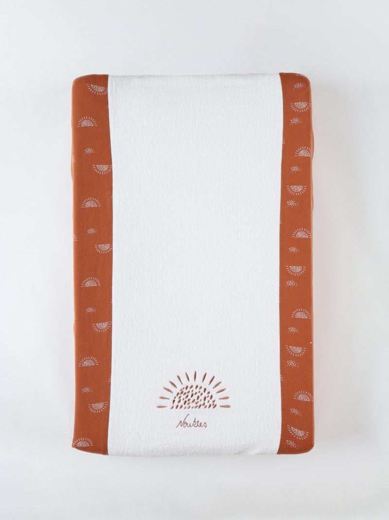 Matelas à langer avec housse élastique en éponge, écru/caramel Noukie's Blanc - Kiabi
