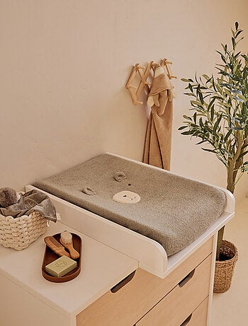 Matelas à langer avec housse en éponge sauge Noukie's
