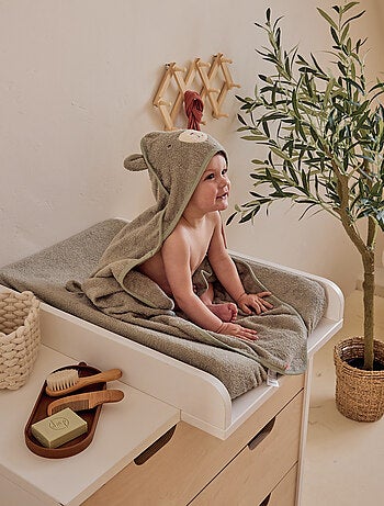 Matelas à langer avec housse en éponge sauge Noukie's