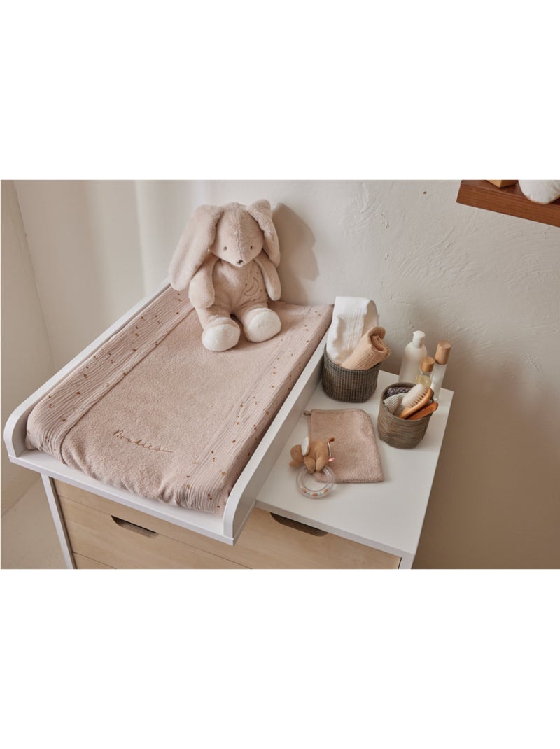Matelas à langer avec housse éponge et mousseline Noukie's Rose - Kiabi