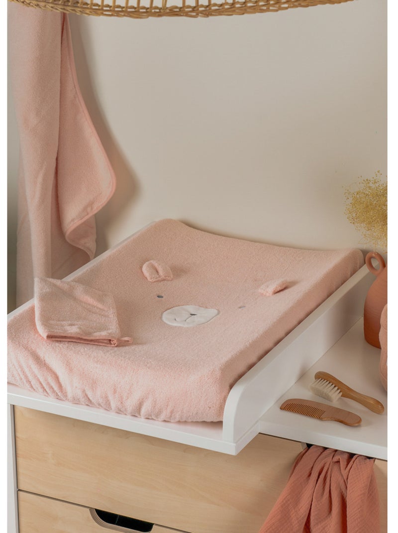 Matelas à langer avec housse, éponge ultra épaisse noukie's Rose - Kiabi