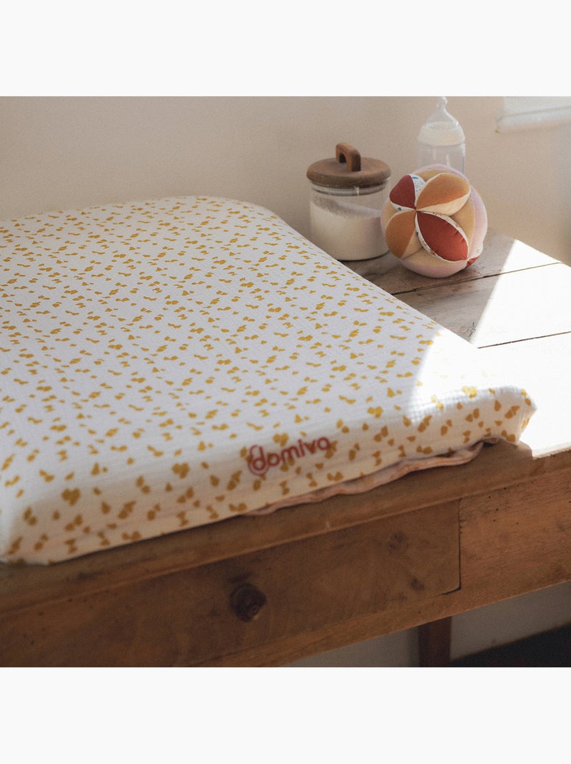 Matelas à langer avec housse réversible Safari Beige - Kiabi