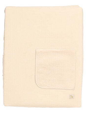 Matelas à langer avec sa housse en double gaze de coton et sa serviette - SAUTHON