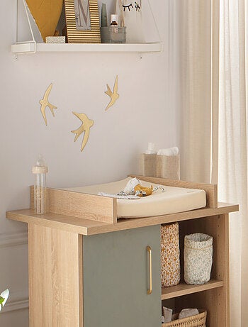 Matelas à langer avec sa housse en double gaze de coton et sa serviette - SAUTHON