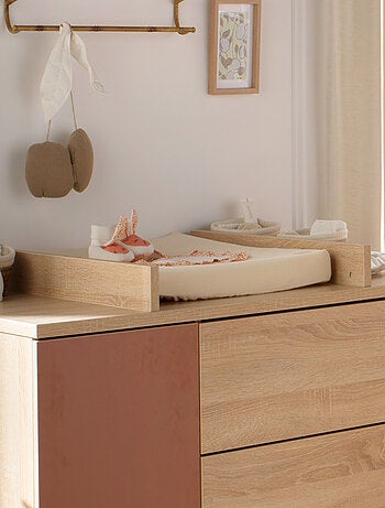 Matelas à langer avec sa housse en double gaze de coton et sa serviette - SAUTHON