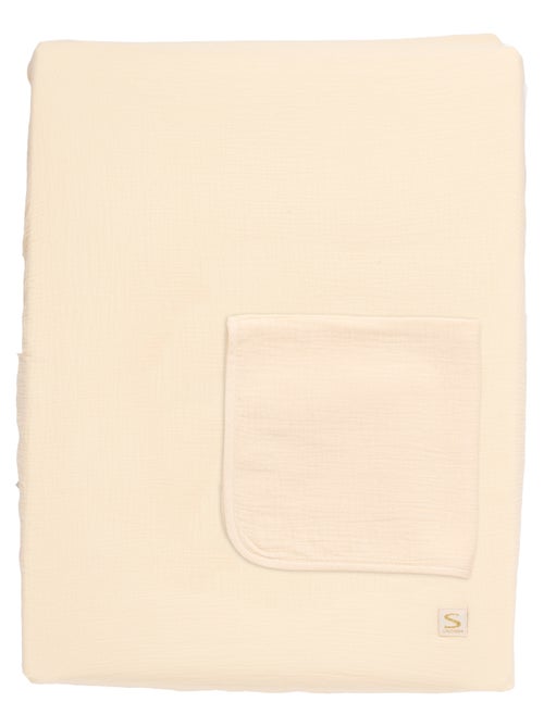 Matelas à langer avec sa housse en double gaze de coton et sa serviette - SAUTHON - Kiabi