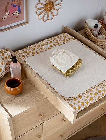 Matelas à langer avec sa housse en double gaze de coton et sa serviette - SAUTHON