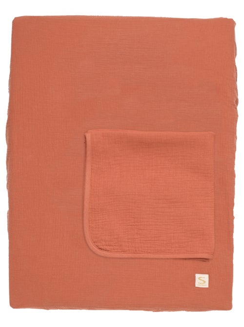Matelas à langer avec sa housse en double gaze de coton et sa serviette - SAUTHON - Kiabi
