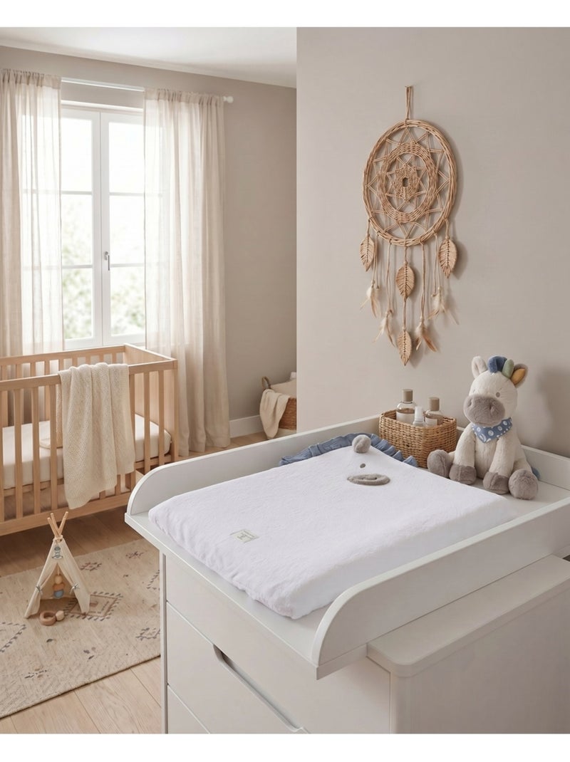 Matelas à langer avec sa housse en éponge, lino noukie's Ecru - Kiabi