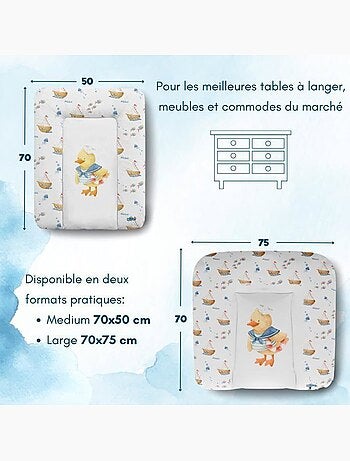Matelas à langer bébé - imperméable, certifié oeko-tex - kikido
