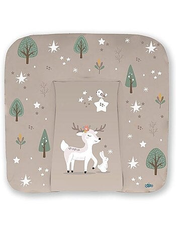 Matelas à langer bébé - imperméable motif animaux de la forêt - kikido