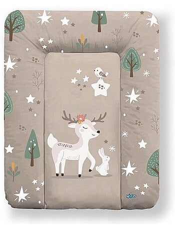 Matelas à langer bébé - imperméable motif animaux de la forêt - kikido