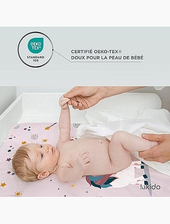 Matelas à langer bébé - imperméable motif licorne - kikido