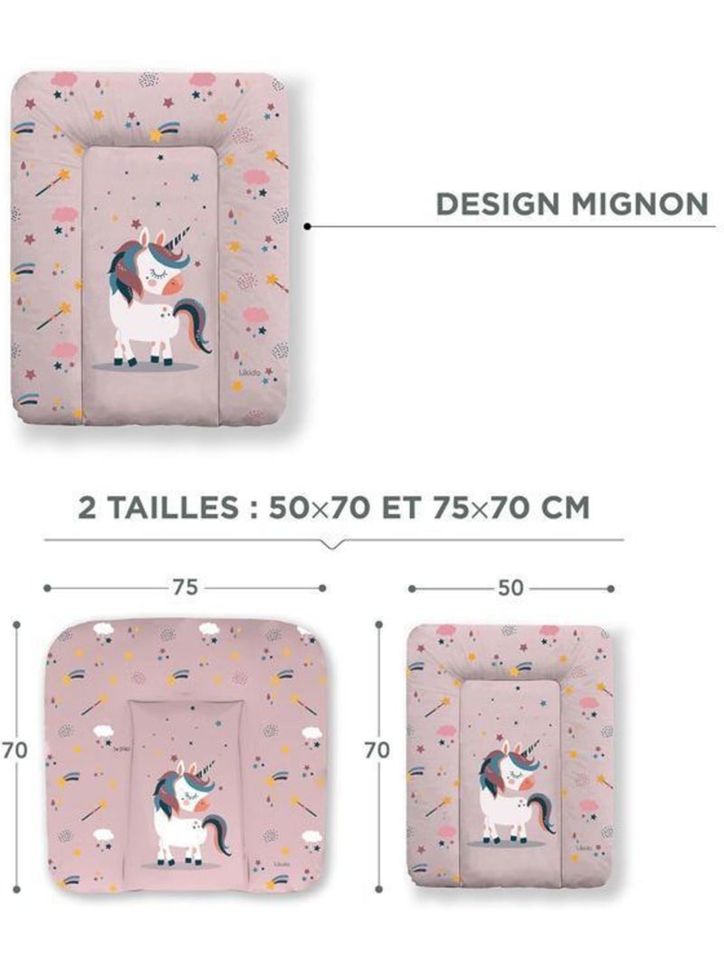 Matelas à langer bébé - imperméable motif licorne - kikido Rose - Kiabi