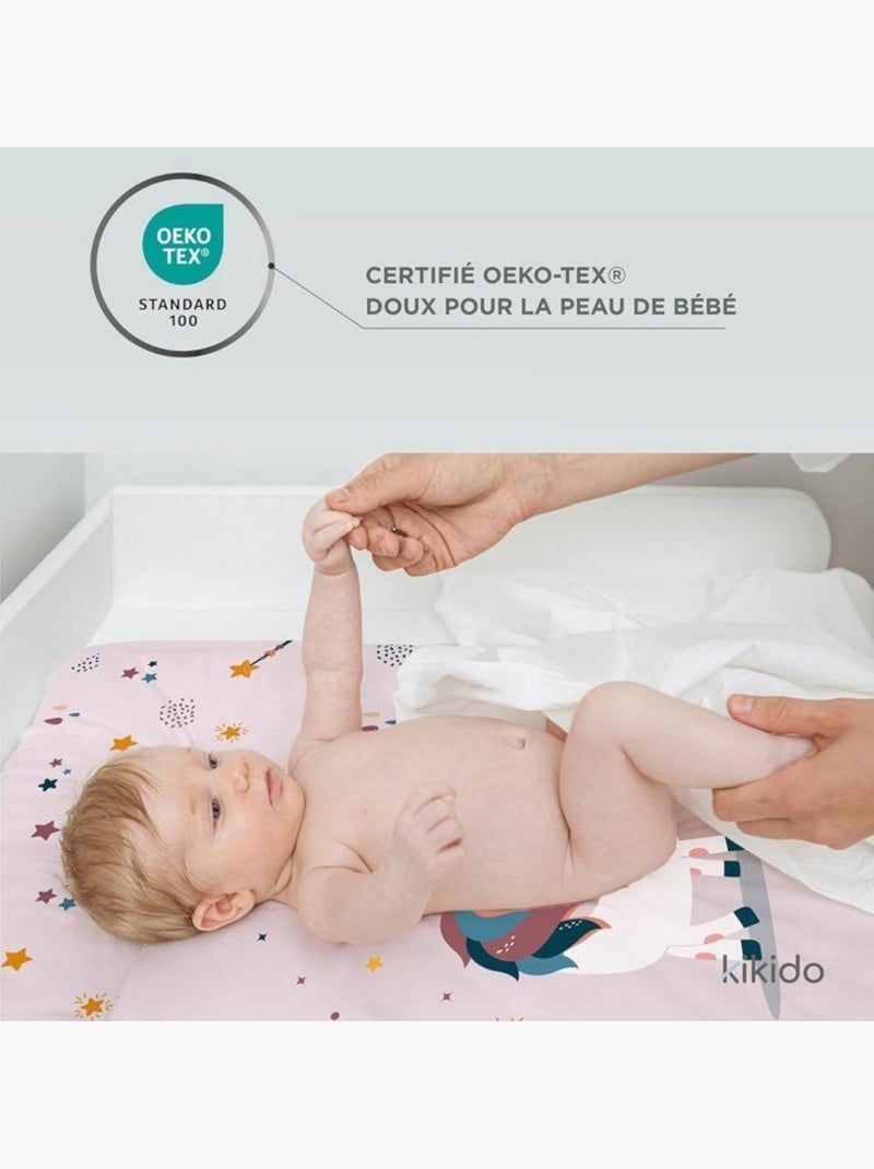 Matelas à langer bébé - imperméable motif licorne - kikido Rose - Kiabi