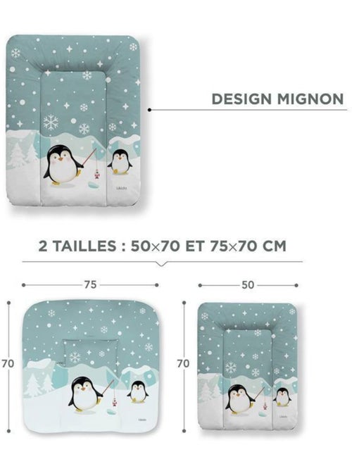 Matelas à langer bébé - imperméable motif pingouins - kikido - Kiabi Matelas à langer bébé - imperméable motif pingouins - kikido - Kiabi