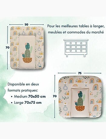 Matelas à langer bébé - imperméable oeko-tex - kikido