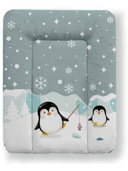 Matelas à langer bébé - imprimé pingouins imperméable - kikido - Kiabi