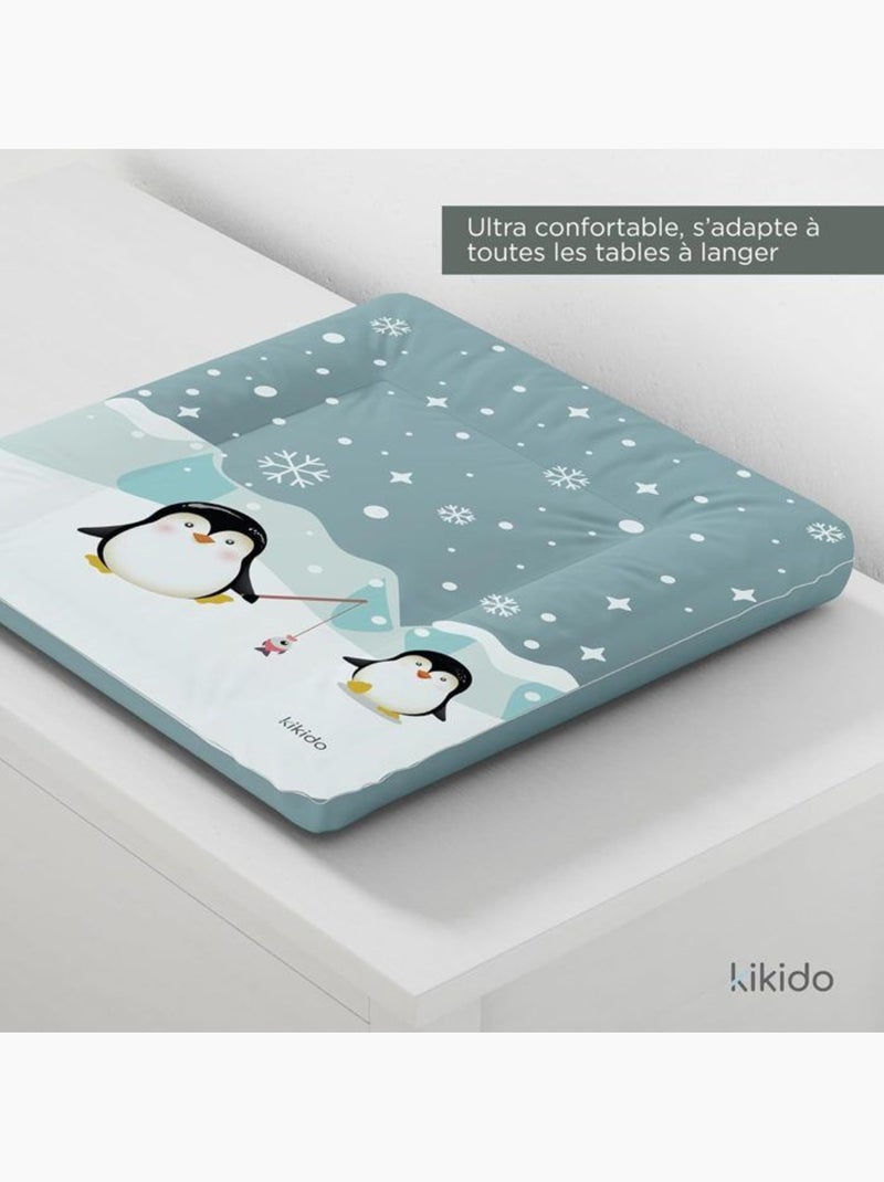Matelas à langer bébé - imprimé pingouins imperméable - kikido Vert - Kiabi