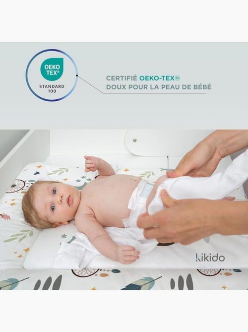 Matelas à langer bébé - imprimé pingouins imperméable - kikido - Kiabi