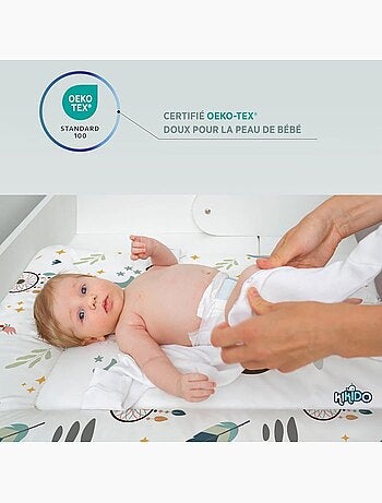 Matelas à langer bébé 50x70 cm teddy imperméable - kikido