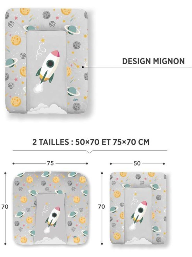 Matelas à langer bébé 75x70 cm imperméable oeko-tex shuttle - kikido Multicolore - Kiabi
