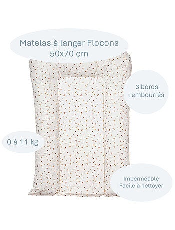 Matelas à langer Flocons 50x70 cm - Matelas à langer pour bébé en PVC