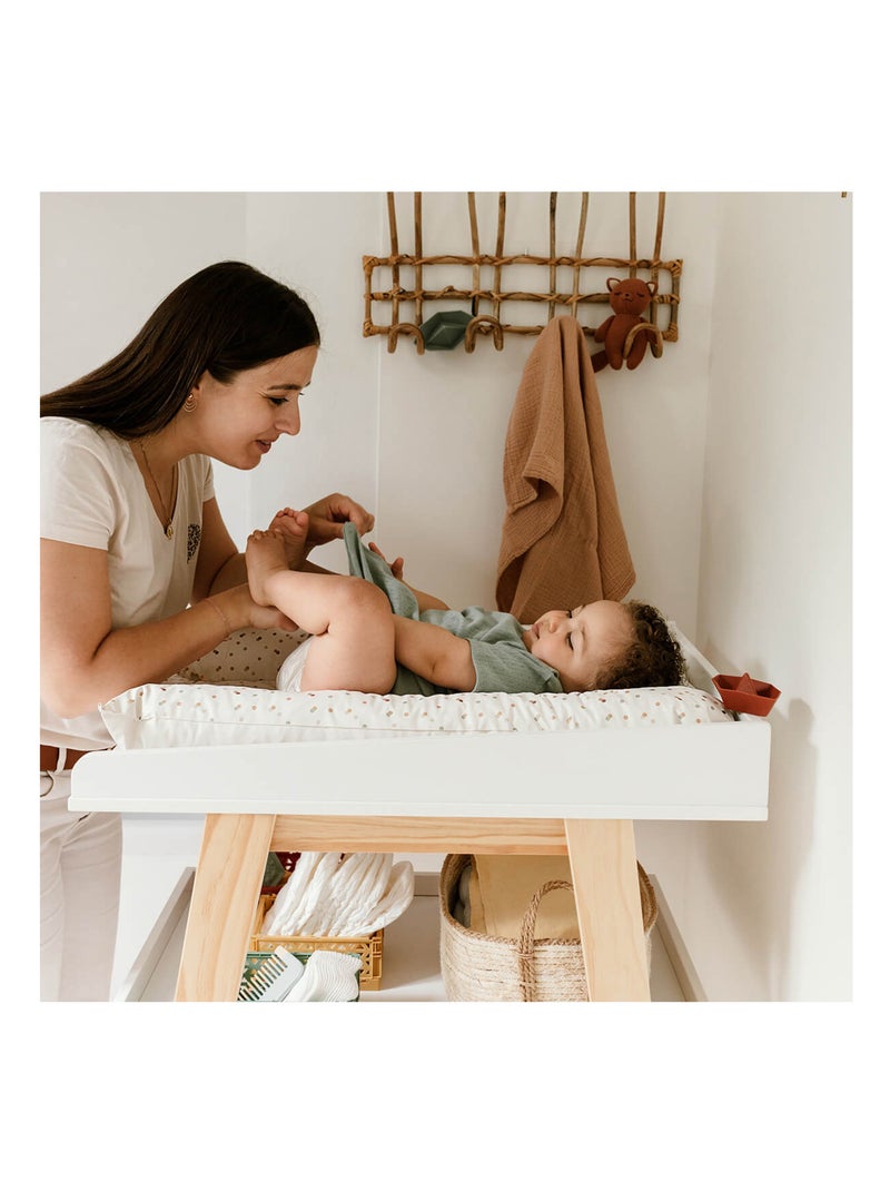 Matelas à langer bébé Flocons Taupe - Kiabi
