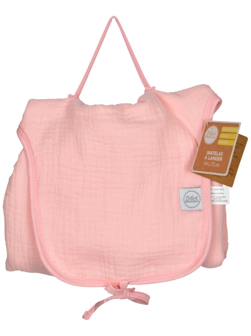 Matelas à langer Bébé Gaze de coton PROMO LINGE Rose - Kiabi