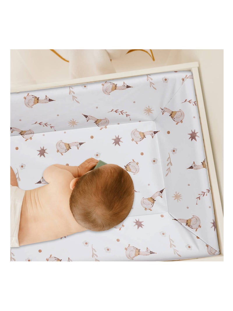 Matelas à langer bébé Luxe - Little Band Blanc Marron - Kiabi