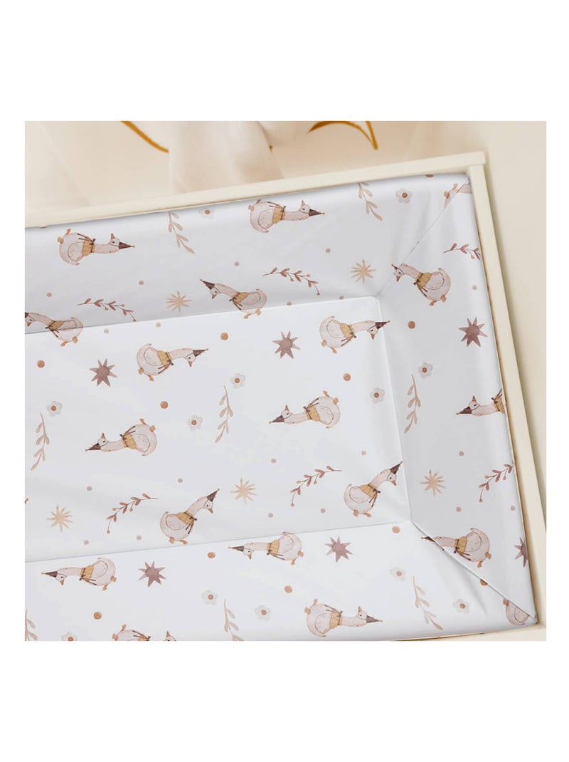 Matelas à langer bébé Luxe - Little Band Blanc Marron - Kiabi