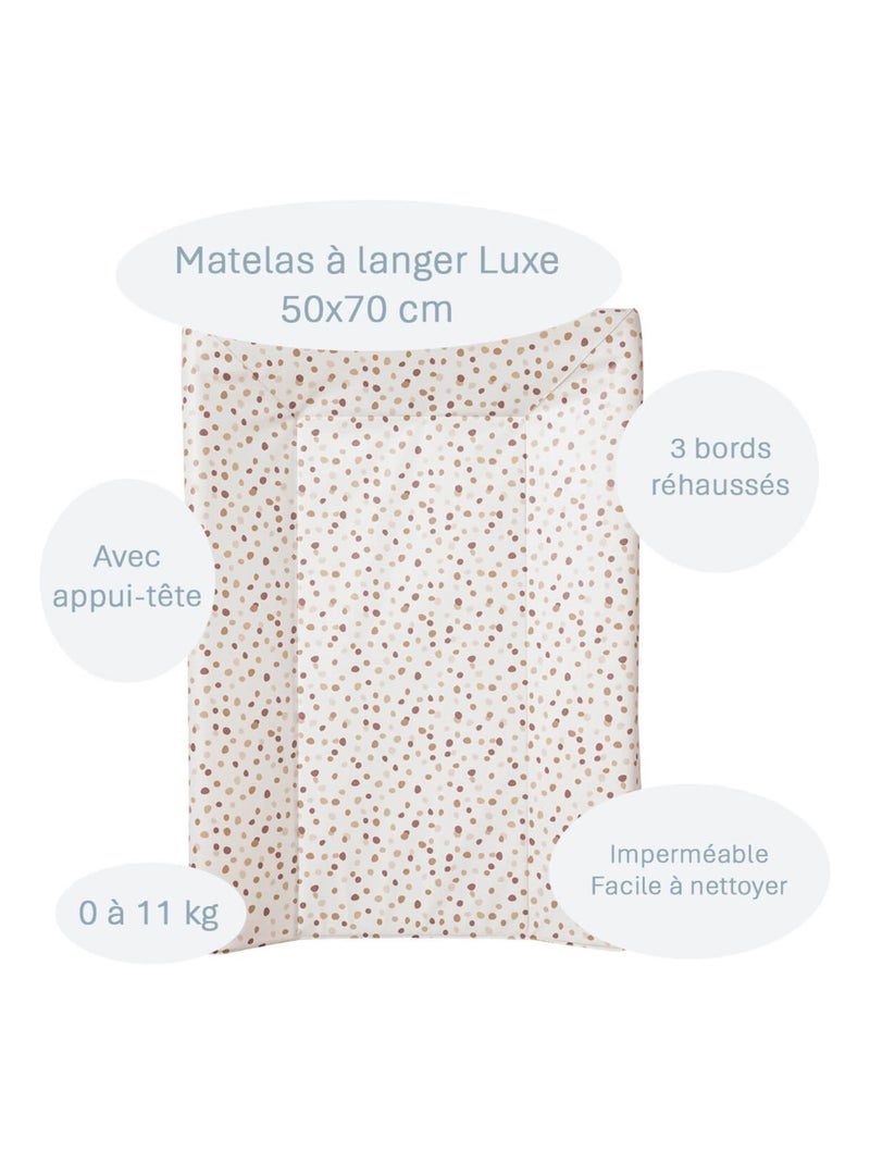 Matelas à langer bébé Luxe Taupe - Kiabi