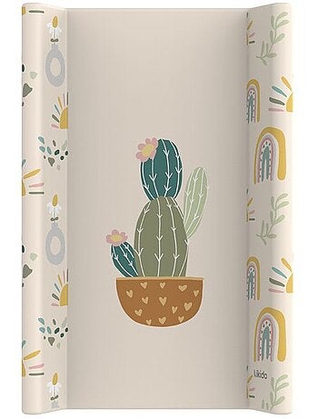 Matelas à langer bébé rigide 50x70 cm motif cactus - kikido