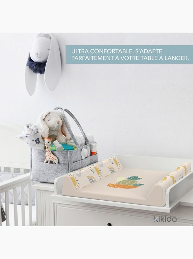 Matelas à langer bébé rigide 50x70 cm motif cactus - kikido Beige - Kiabi