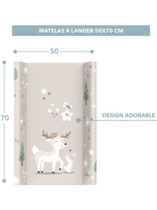 Matelas à langer bébé rigide 50x70 cm, rebords - kikido - Kiabi