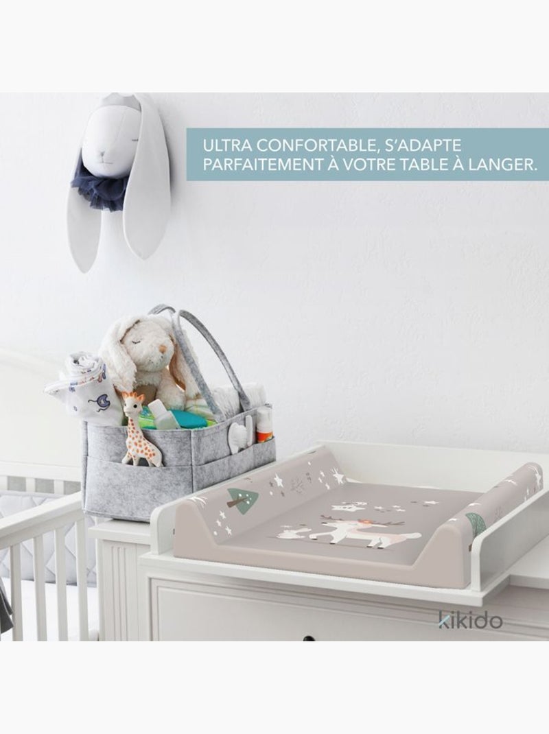 Matelas à langer bébé rigide 50x70 cm, rebords - kikido Gris - Kiabi