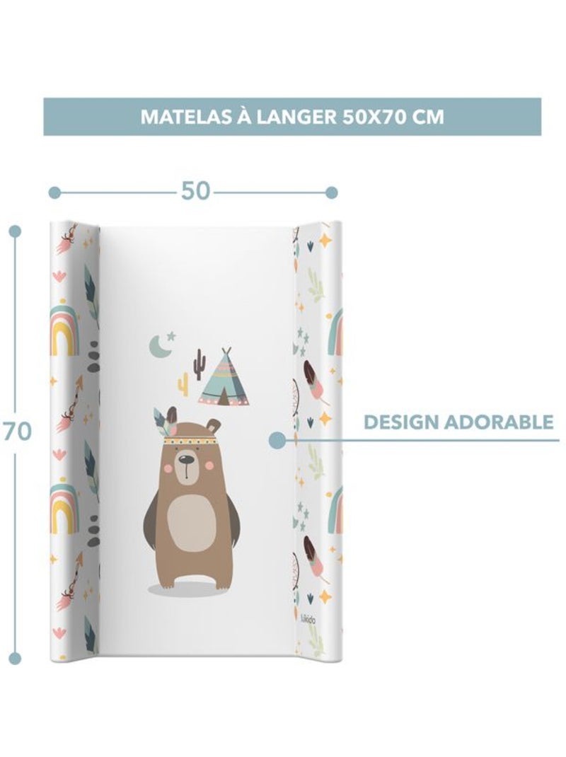 Matelas à langer bébé rigide 70x50 cm teddy - kikido Blanc - Kiabi