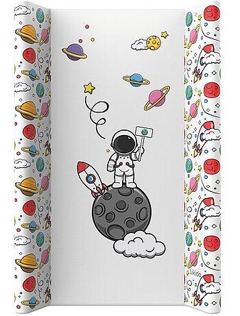Matelas à langer bébé rigide à rebords 50x70 cm astronaute - kikido