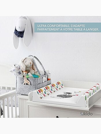 Matelas à langer bébé rigide à rebords 50x70 cm astronaute - kikido