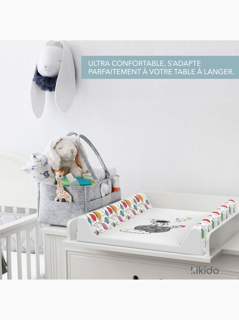 Matelas à langer bébé rigide à rebords 50x70 cm astronaute - kikido Blanc - Kiabi