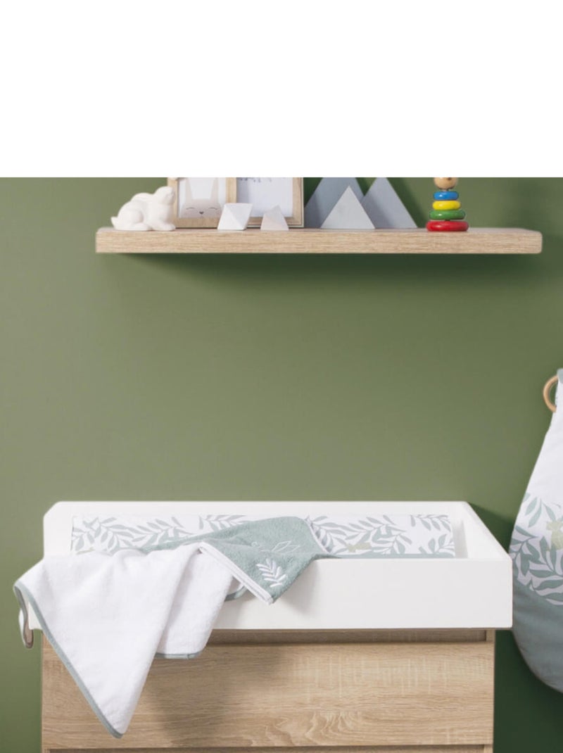 Matelas à langer bébé Standard Premium Blanc Vert clair - Kiabi