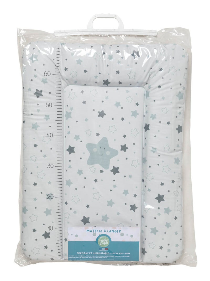 Matelas à langer Confort 50x70 cm - Etoiles grises - Babycalin Gris - Kiabi