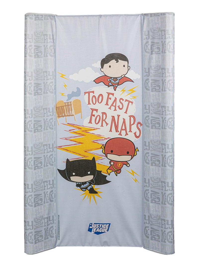 Matelas  à langer DC Comics Justice League avec rebords (81 x 50 x 9,5 cm) Blanc - Kiabi