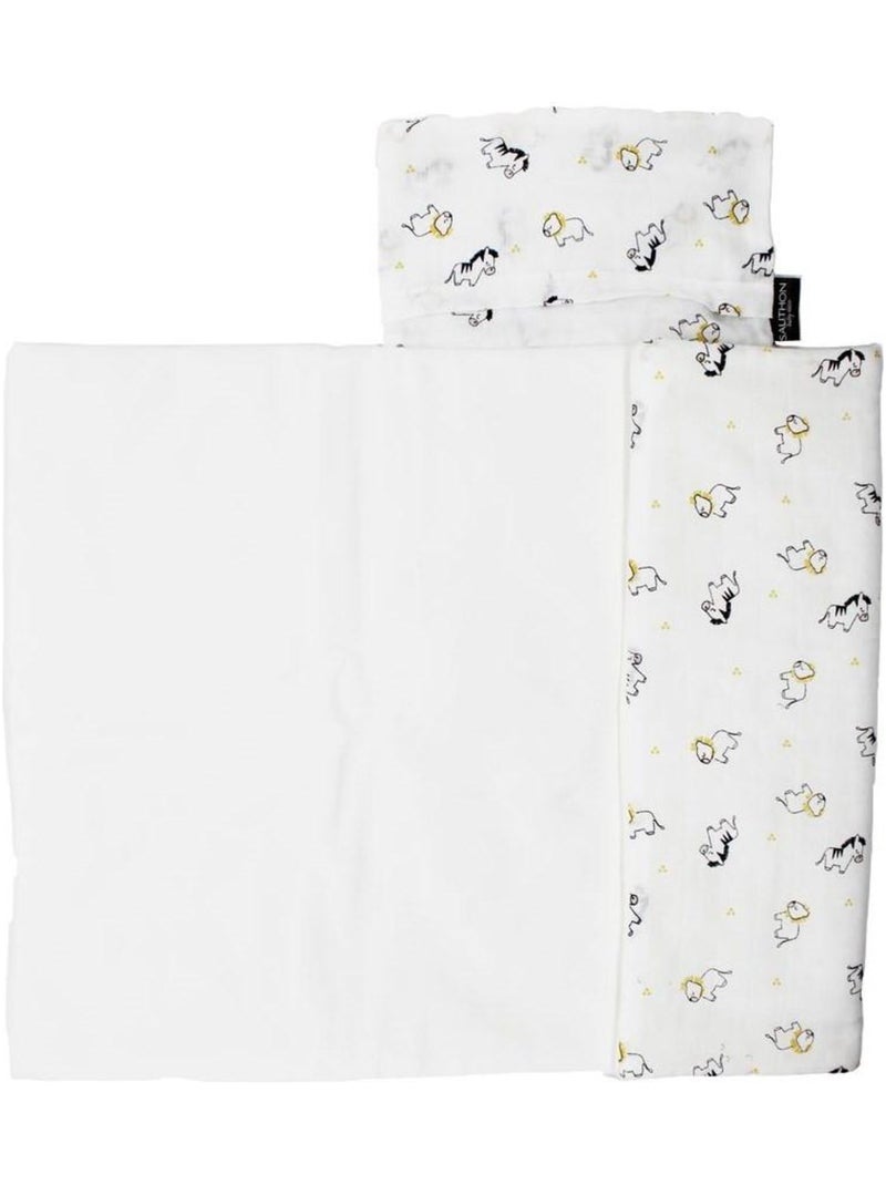 Matelas à langer de voyage 68x45cm en coton bio blanc - SAUTHON Blanc - Kiabi
