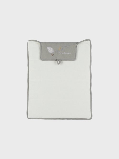 Matelas à langer de voyage kaki gaze de coton bio & éponge Noukie's - Kiabi