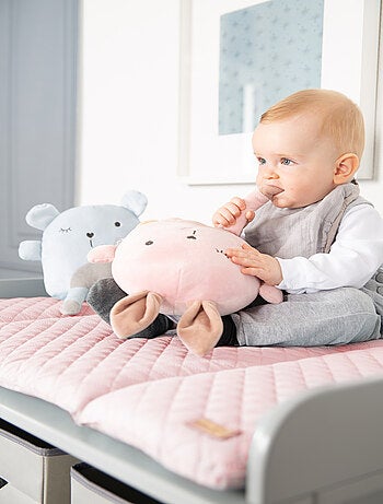 Matelas à langer déperlant avec tête de lapin 'Roba roba style'