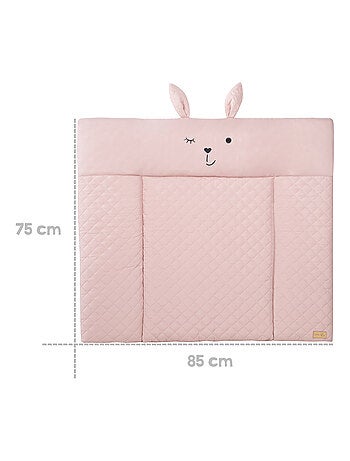 Matelas à langer déperlant avec tête de lapin 'Roba roba style'