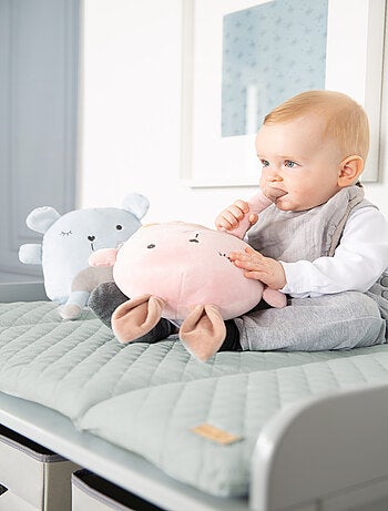 Matelas à langer déperlant avec tête de lapin 'Roba roba style'