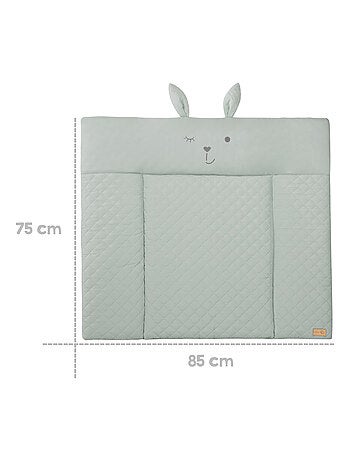 Matelas à langer déperlant avec tête de lapin 'Roba roba style'