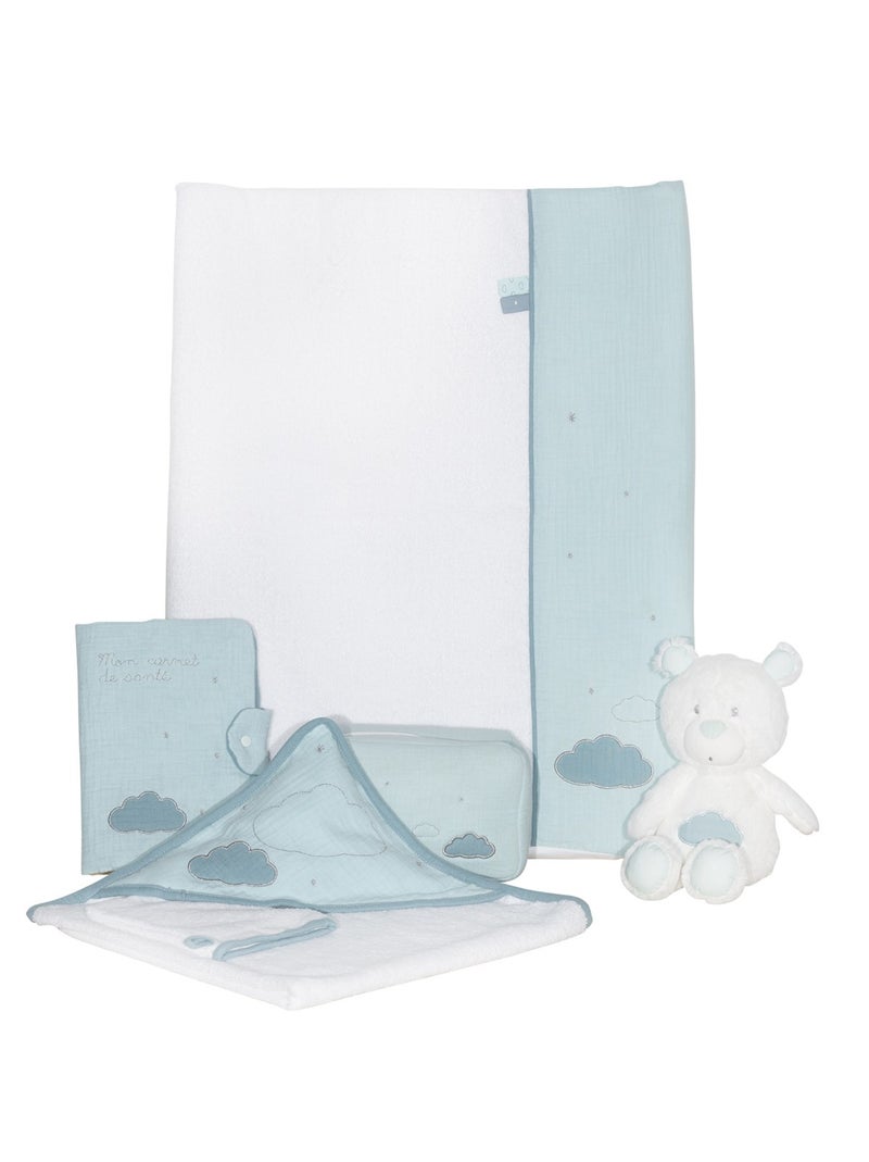 Matelas à langer en coton - SAUTHON Blanc Bleu - Kiabi